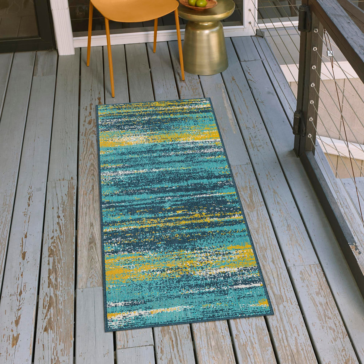 Seaside Haven Rugs Collection Area Rug -  Sandbar Runner Multi.Blue  lifestyle 68