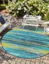 Seaside Haven Rugs Collection Area Rug -  Sandbar Round Multi.Blue  lifestyle 23