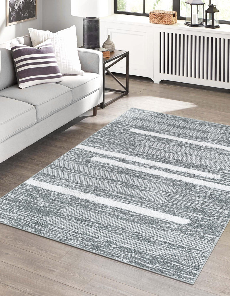 Cathedral Elegance Collection Area Rug - Chapel Rectangle Gray  lifestyle 6