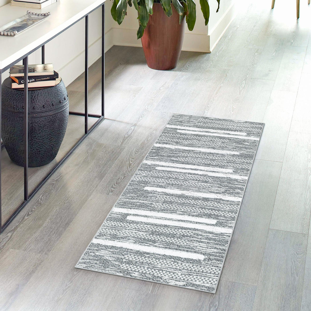 Cathedral Elegance Collection Area Rug - Chapel Runner Gray  lifestyle 89
