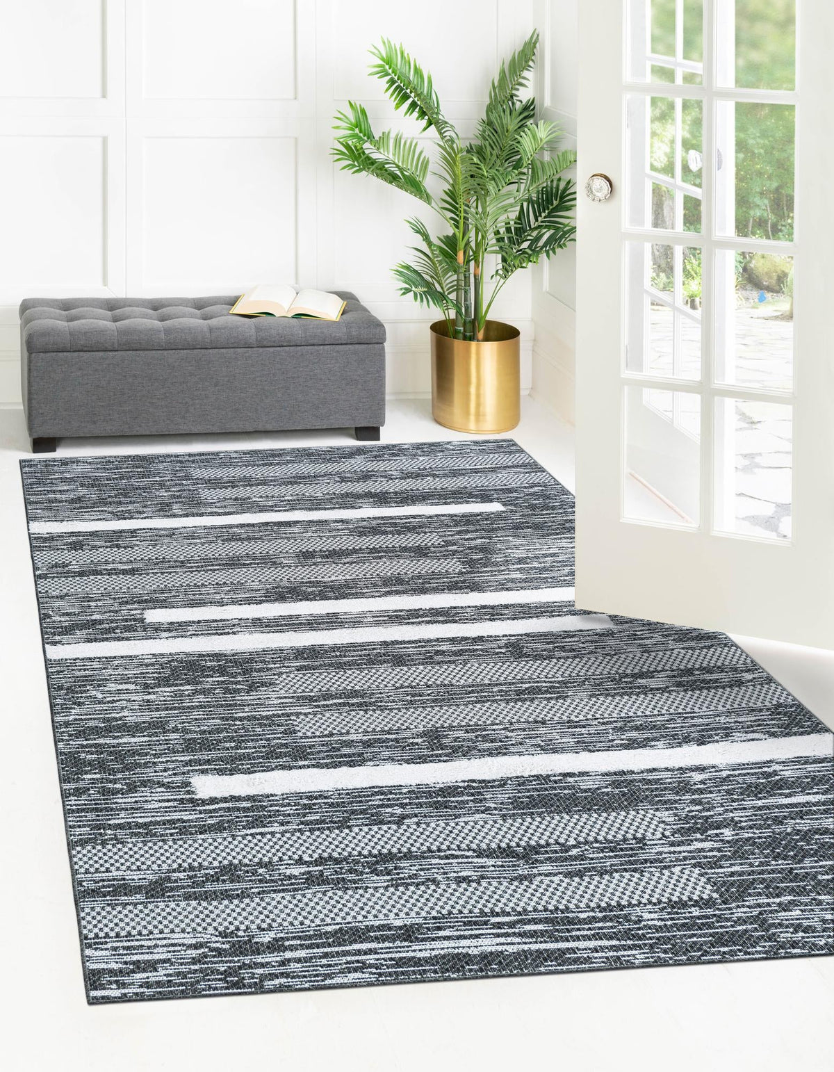 Cathedral Elegance Collection Area Rug - Chapel Rectangle Black  lifestyle 5