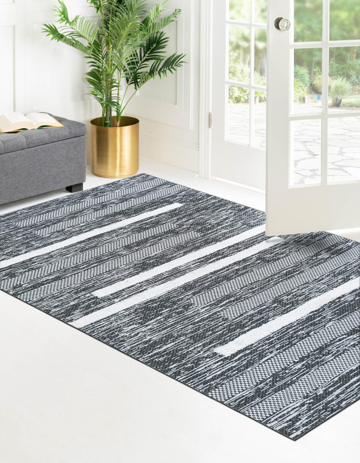 Cathedral Elegance Collection Area Rug - Chapel Rectangle Black  lifestyle 8