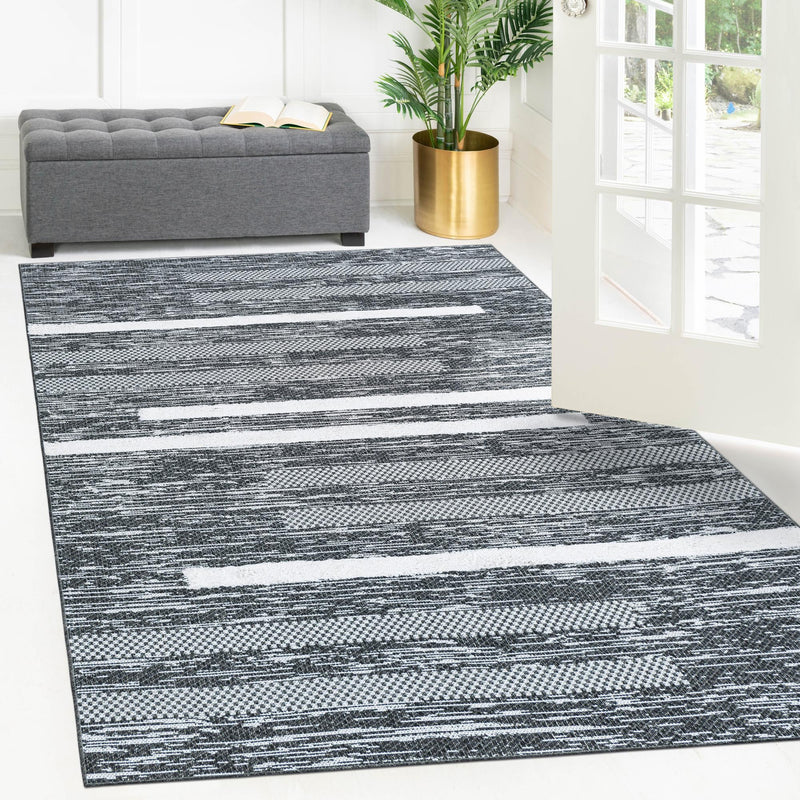 Cathedral Elegance Collection Area Rug - Chapel Rectangle Black  lifestyle 41