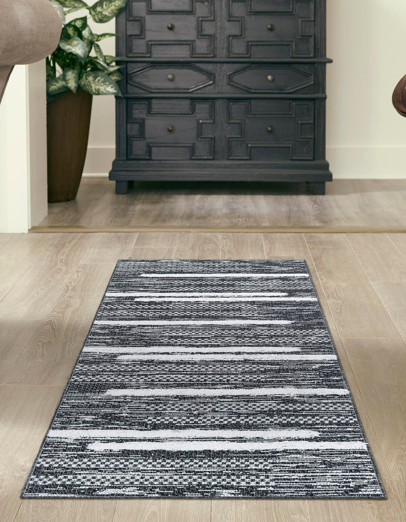 Cathedral Elegance Collection Area Rug - Chapel Runner Black  lifestyle 51