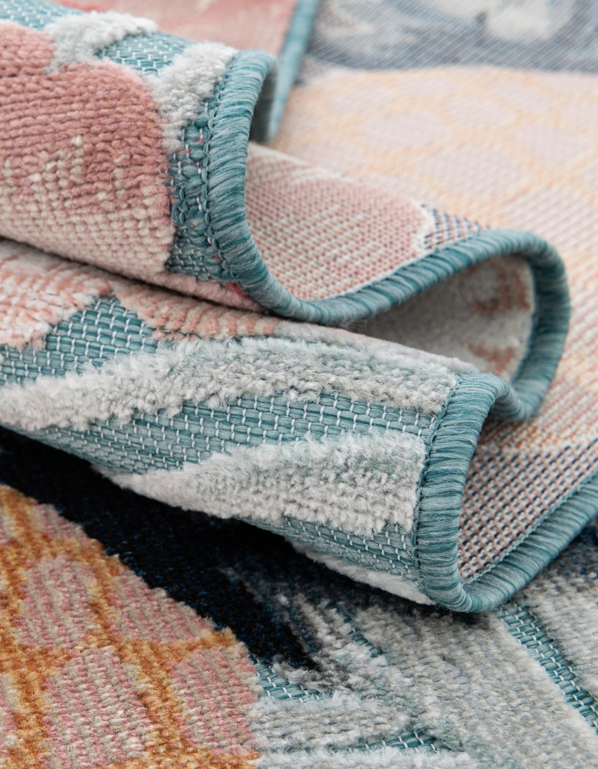 Seaside Blooms Collection Area Rug - Haven Rectangle Blue  lifestyle 22