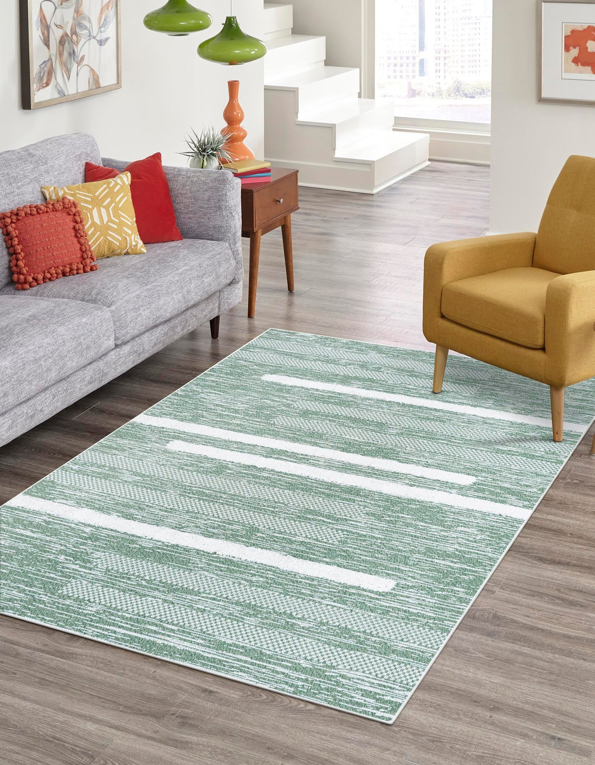 Cathedral Elegance Collection Area Rug - Chapel Rectangle Green  lifestyle 4