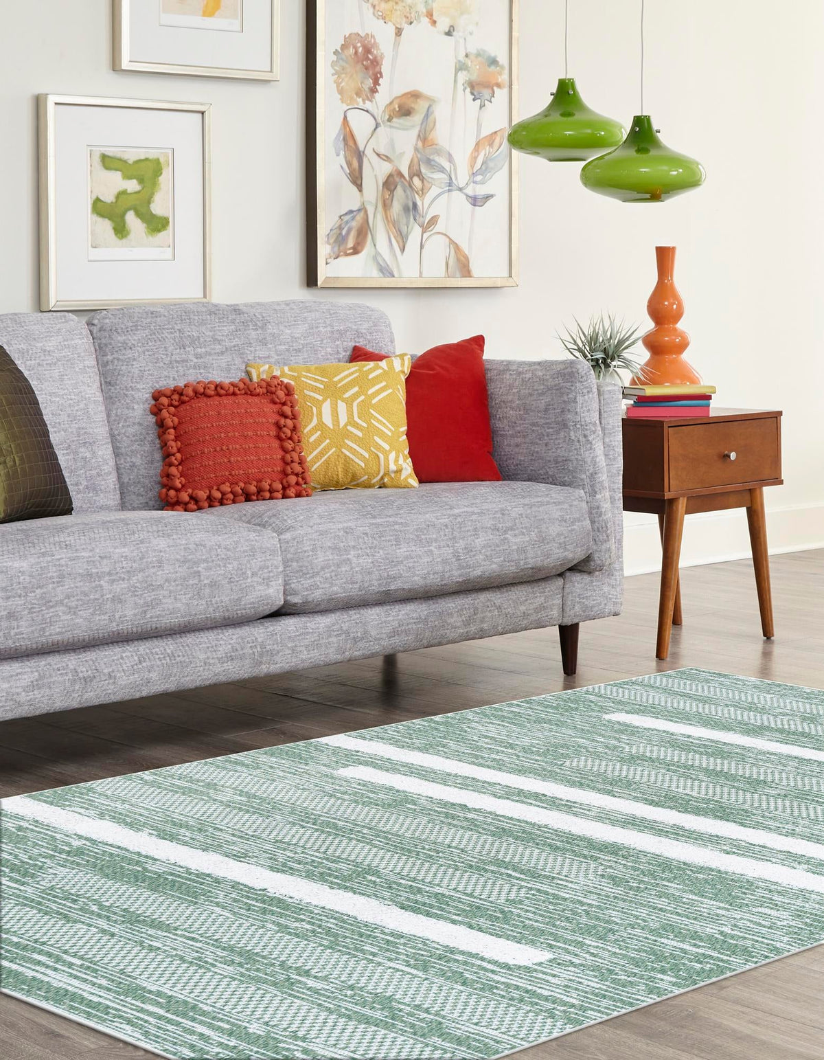 Cathedral Elegance Collection Area Rug - Chapel Rectangle Green  lifestyle 7
