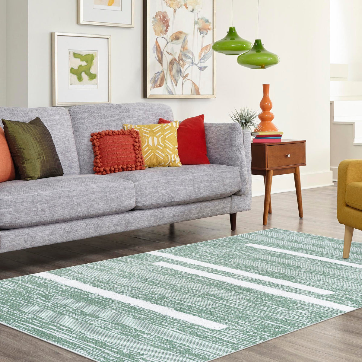 Cathedral Elegance Collection Area Rug - Chapel Rectangle Green  lifestyle 43