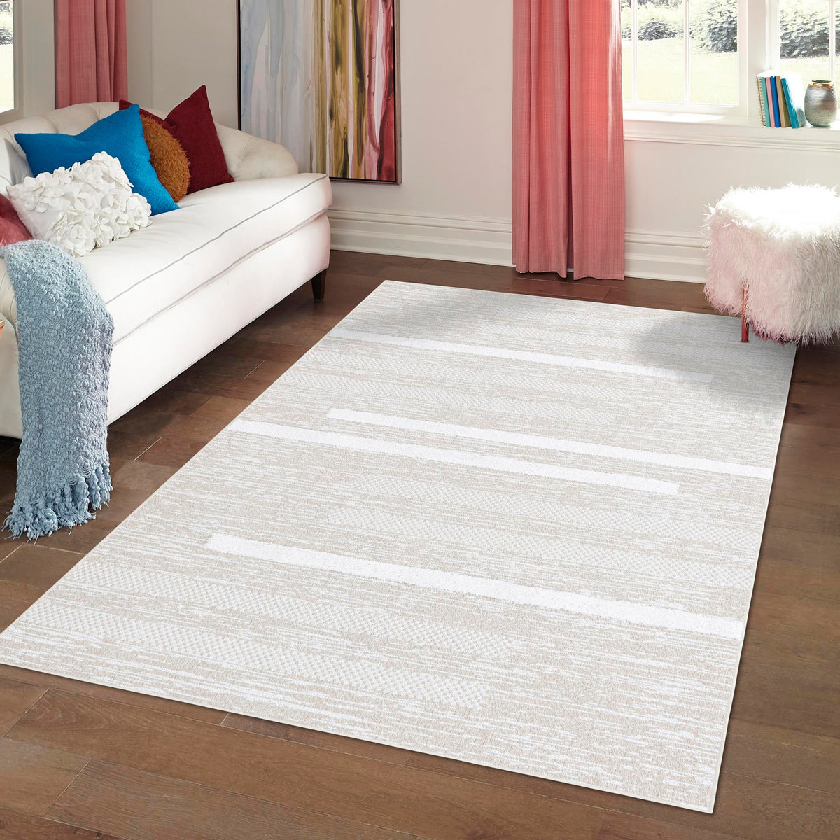 Cathedral Elegance Collection Area Rug - Chapel Rectangle Ivory  lifestyle 48