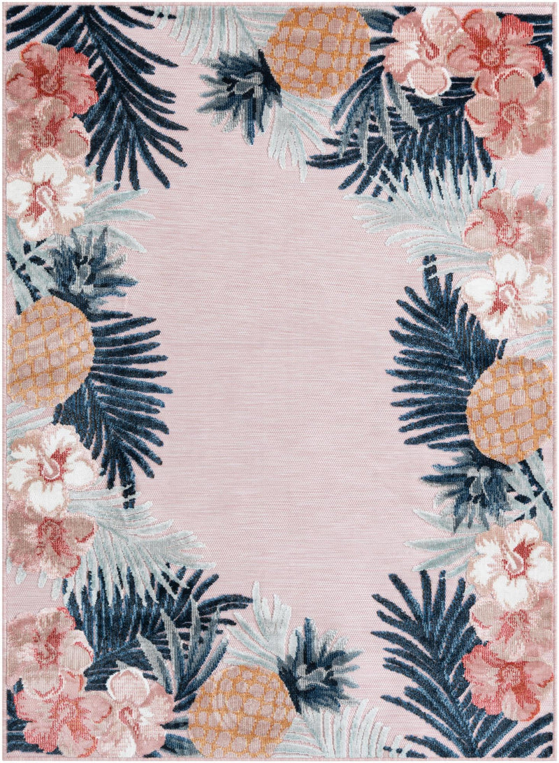 Seaside Blooms Collection Area Rug - Haven Rectangle Pink  lifestyle 2