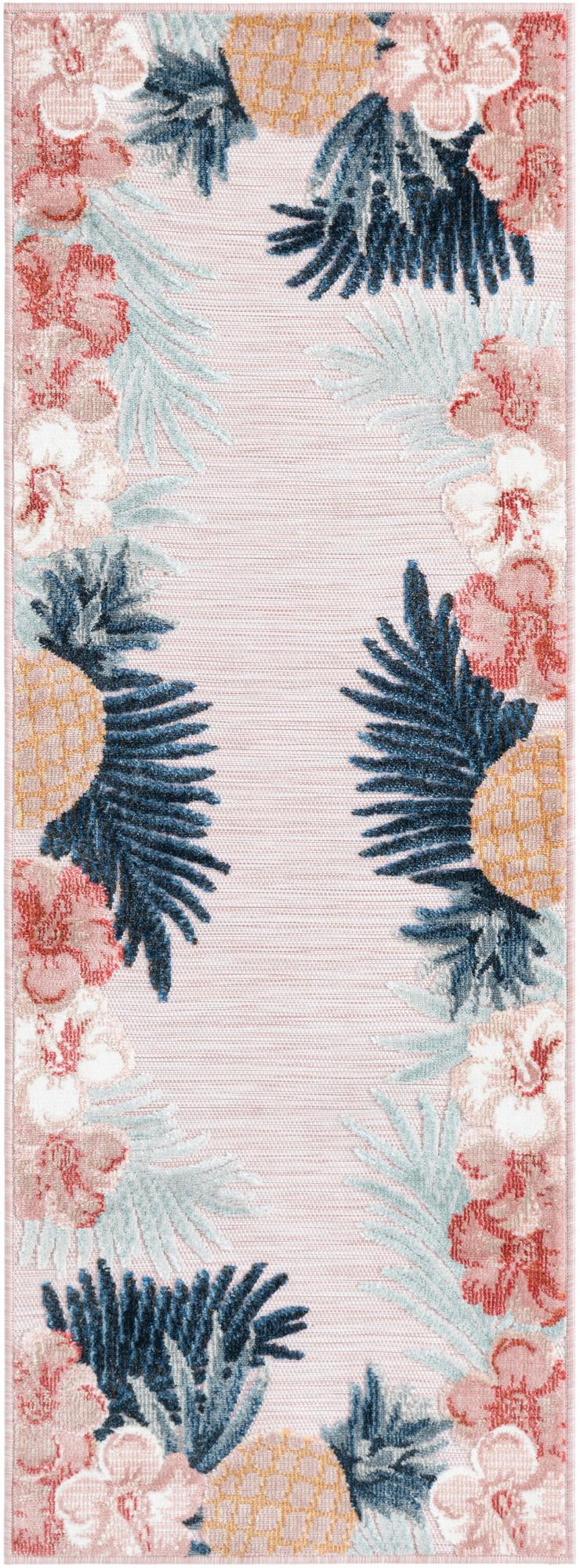 Seaside Blooms Collection Area Rug - Haven Runner Pink  lifestyle 82