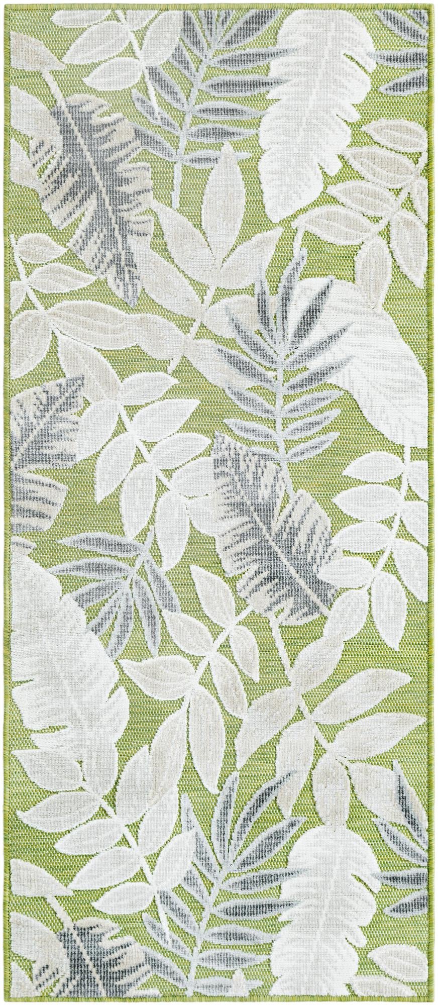 Seaside Blooms Collection Area Rug -  Serene Runner Green  lifestyle 80