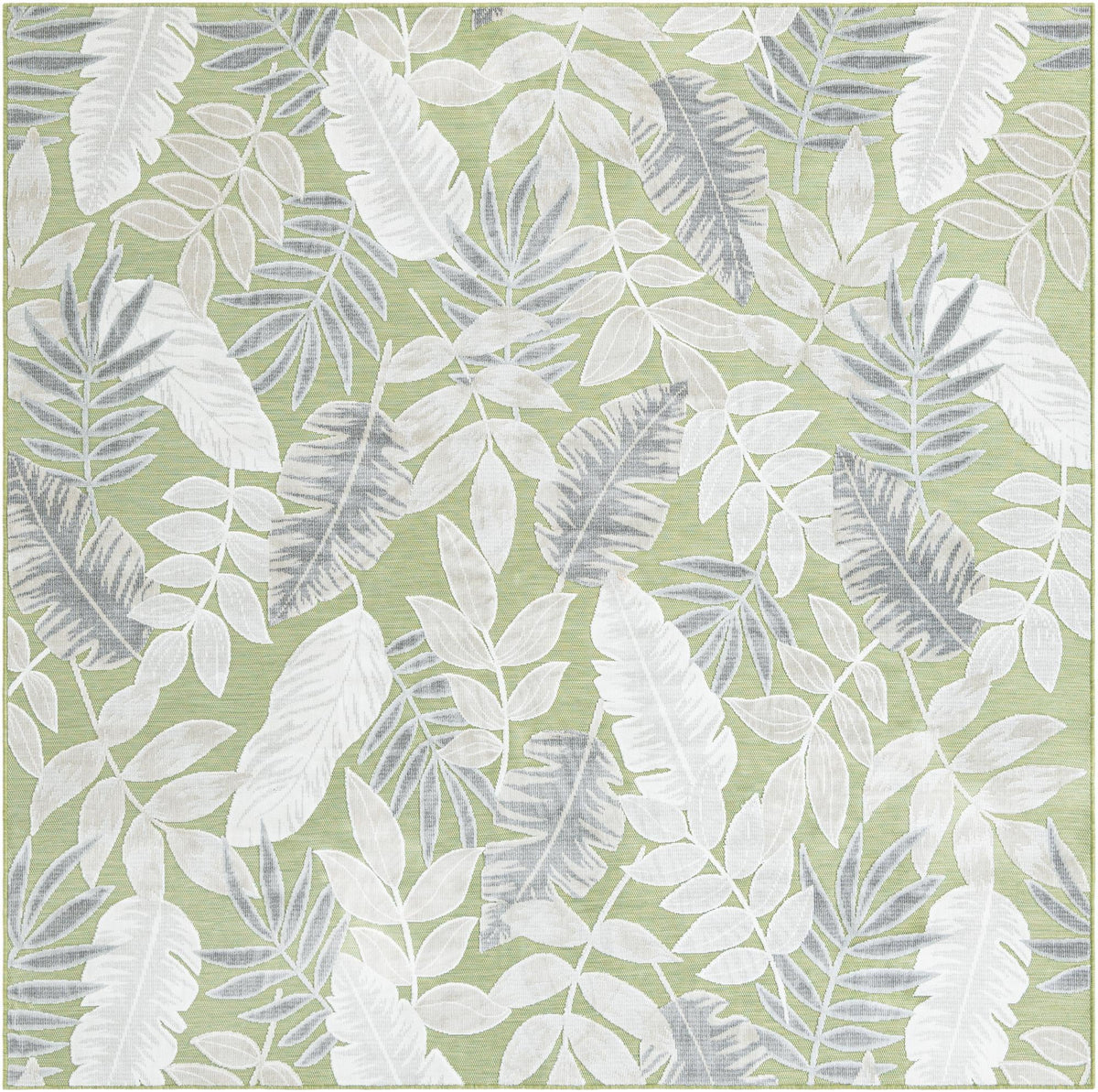 Seaside Blooms Collection Area Rug -  Serene Square Green  lifestyle 127