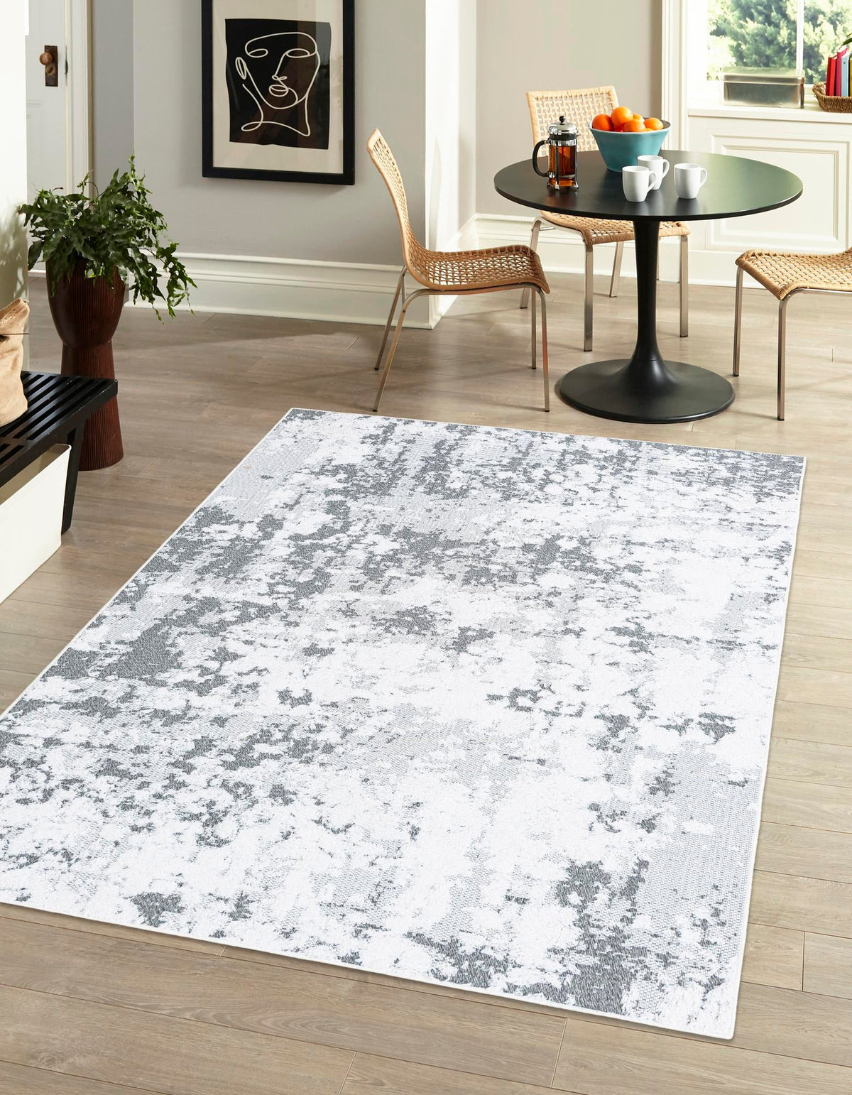 Cathedral Elegance Collection Area Rug -  Basilica Rectangle Gray  lifestyle 6