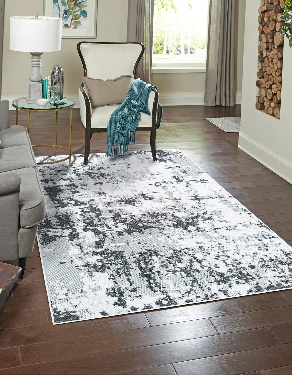 Cathedral Elegance Collection Area Rug -  Basilica Rectangle Black  lifestyle 8