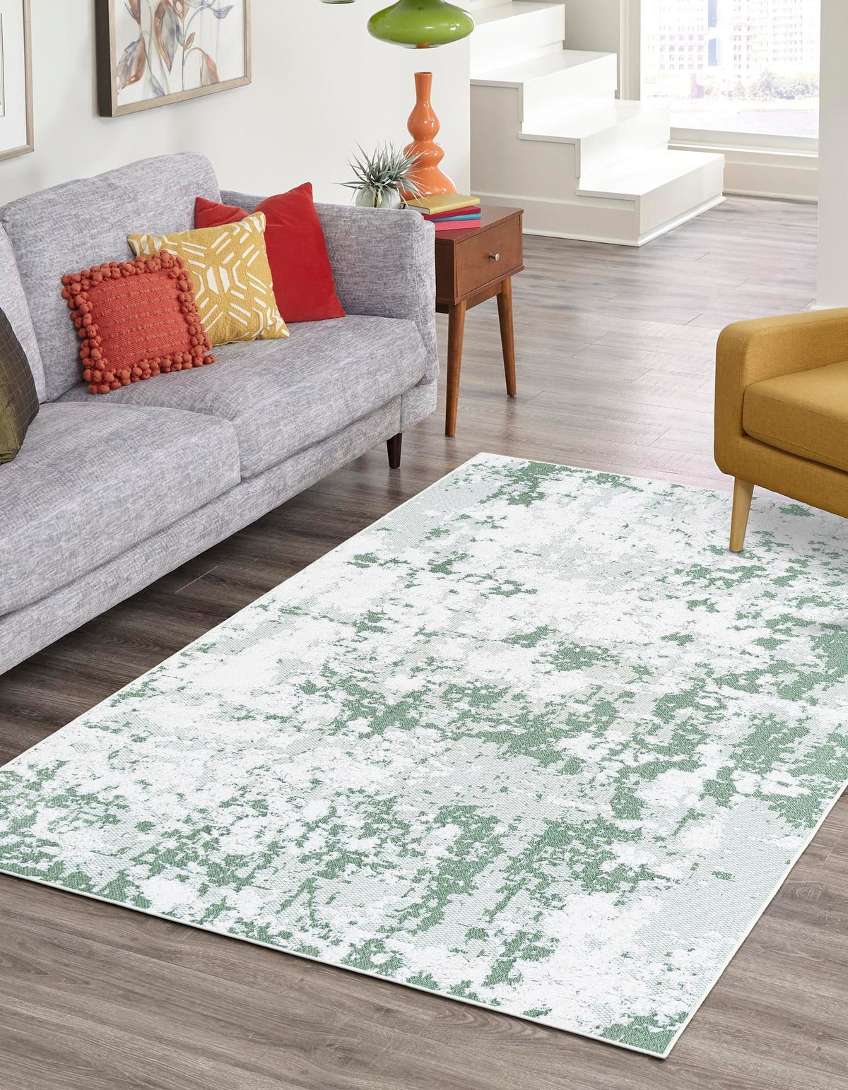 Cathedral Elegance Collection Area Rug -  Basilica Rectangle Green  lifestyle 9