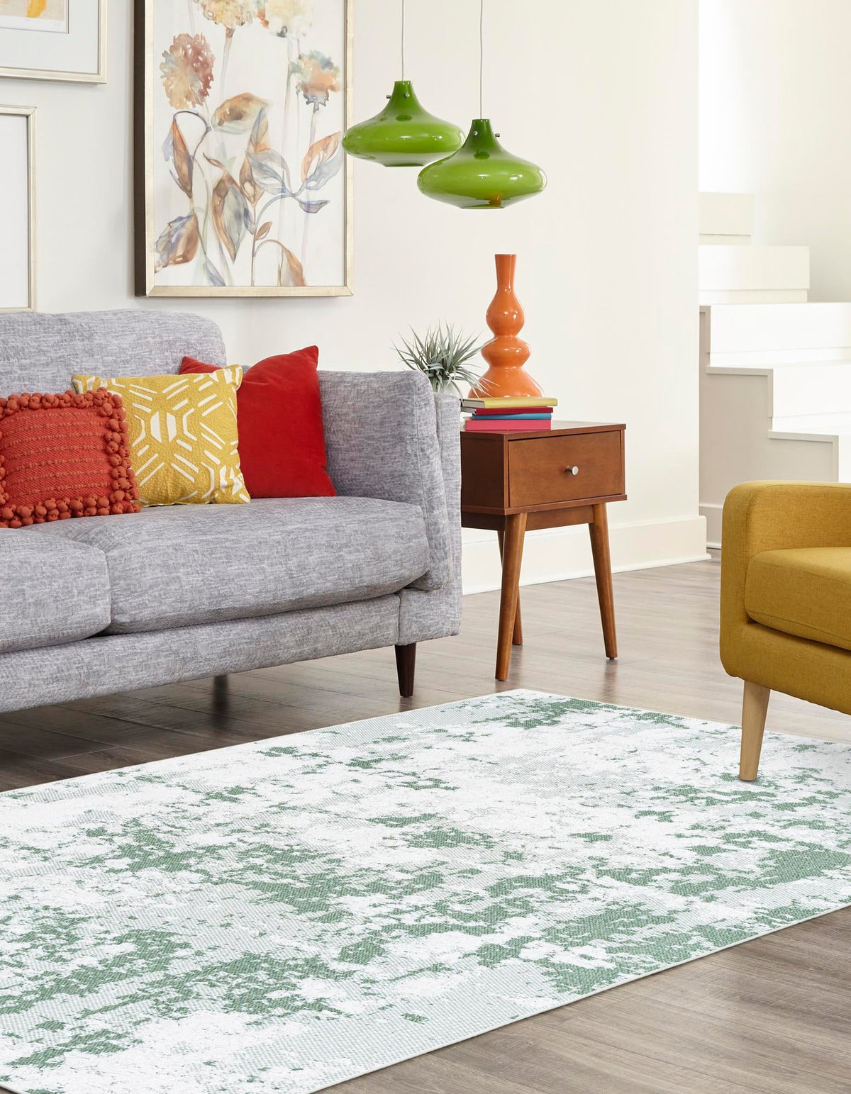Cathedral Elegance Collection Area Rug -  Basilica Rectangle Green  lifestyle 14