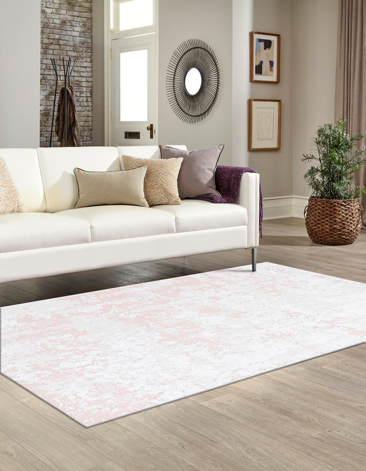 Cathedral Elegance Collection Area Rug -  Basilica Rectangle Pink  lifestyle 9