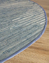 Thar Cotton Collection Area Rug - Jaisalmer (Light Gray) Round Light Gray  lifestyle 27