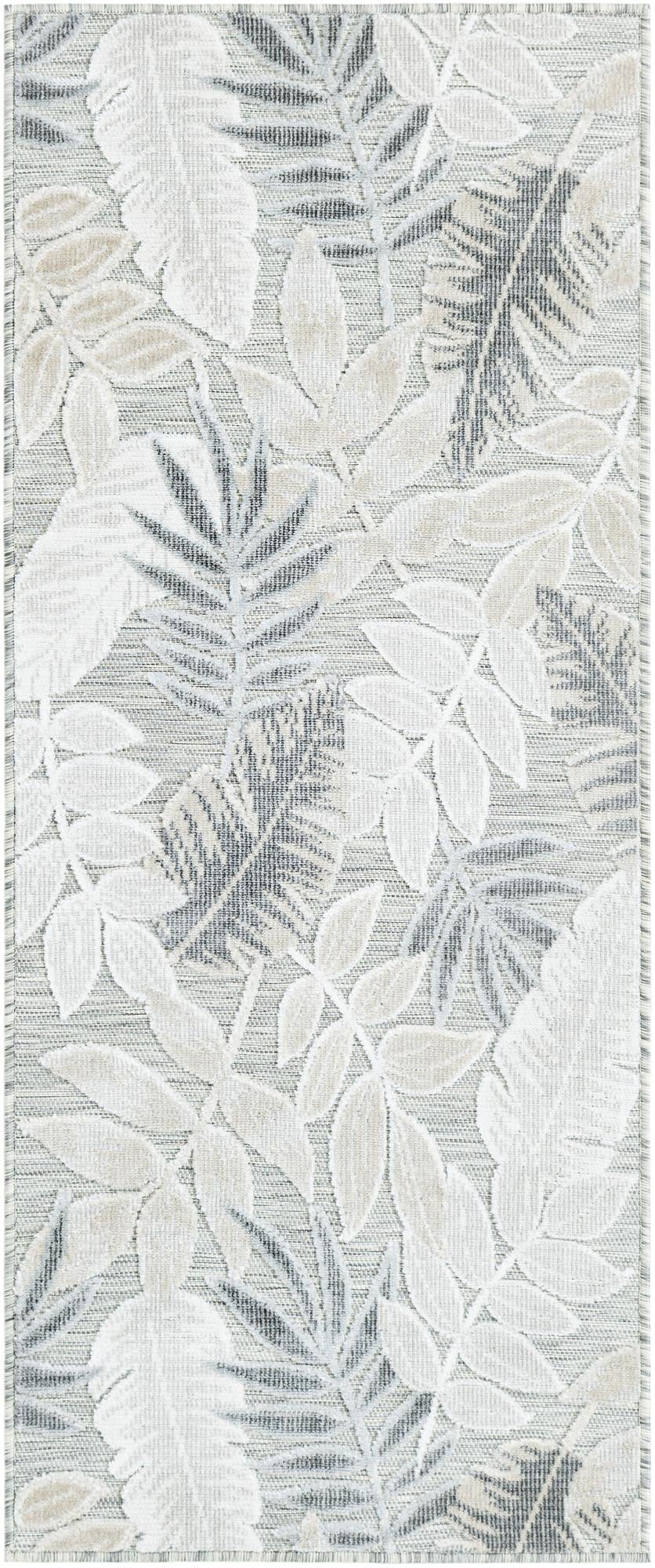 Seaside Blooms Collection Area Rug -  Serene Runner Gray  lifestyle 124