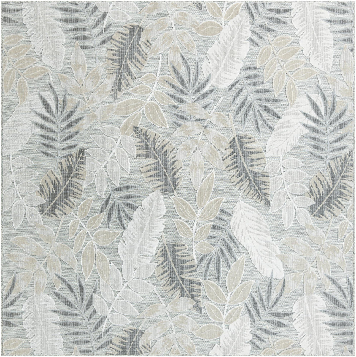 Seaside Blooms Collection Area Rug -  Serene Square Gray  lifestyle 125