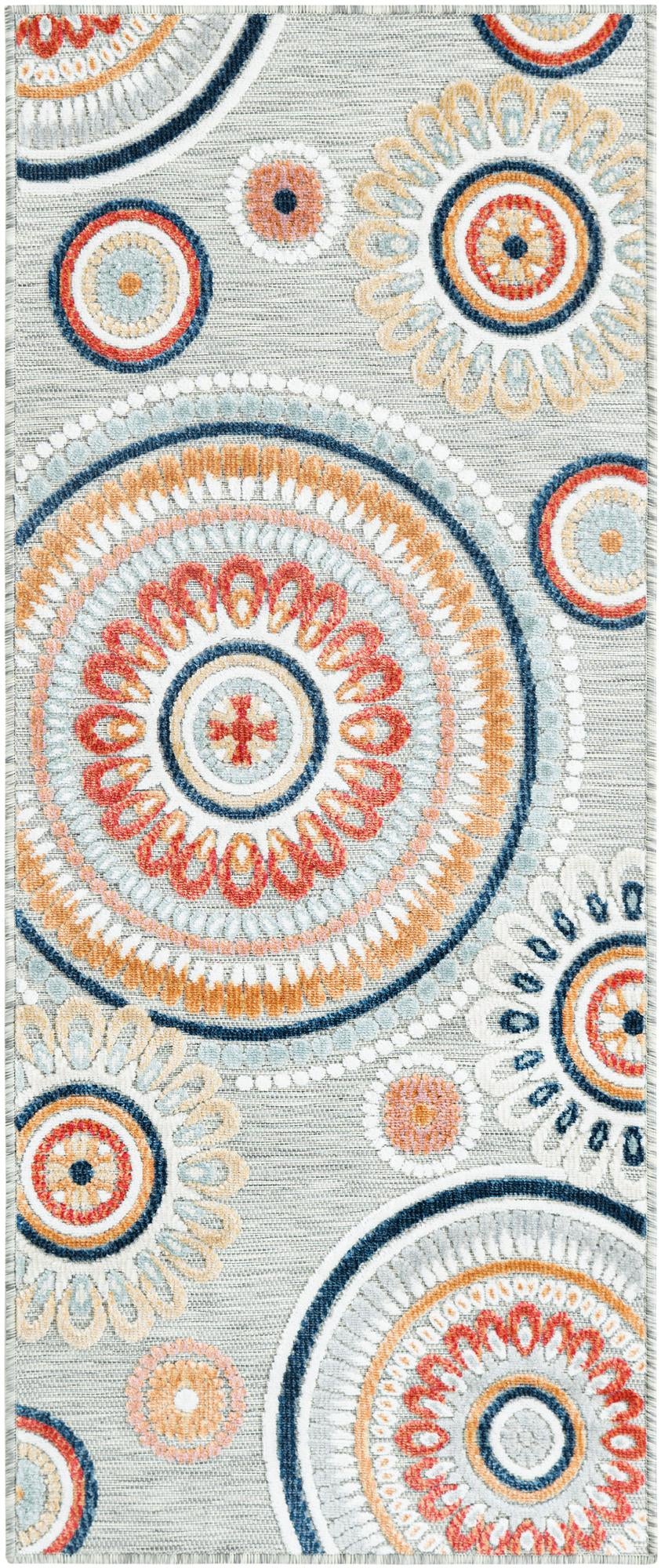 Seaside Blooms Collection Area Rug -  Eden Runner Gray  lifestyle 105