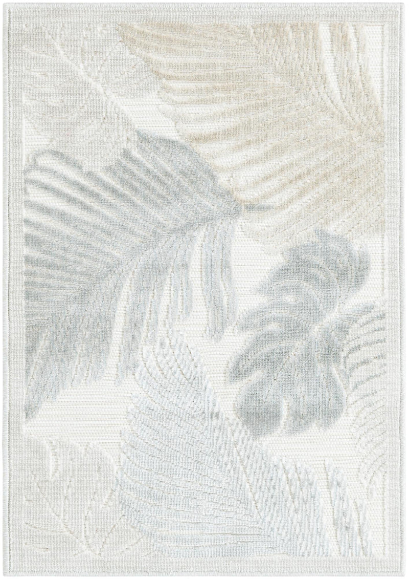Seaside Blooms Collection Area Rug -  Tranquil Rectangle Gray Main