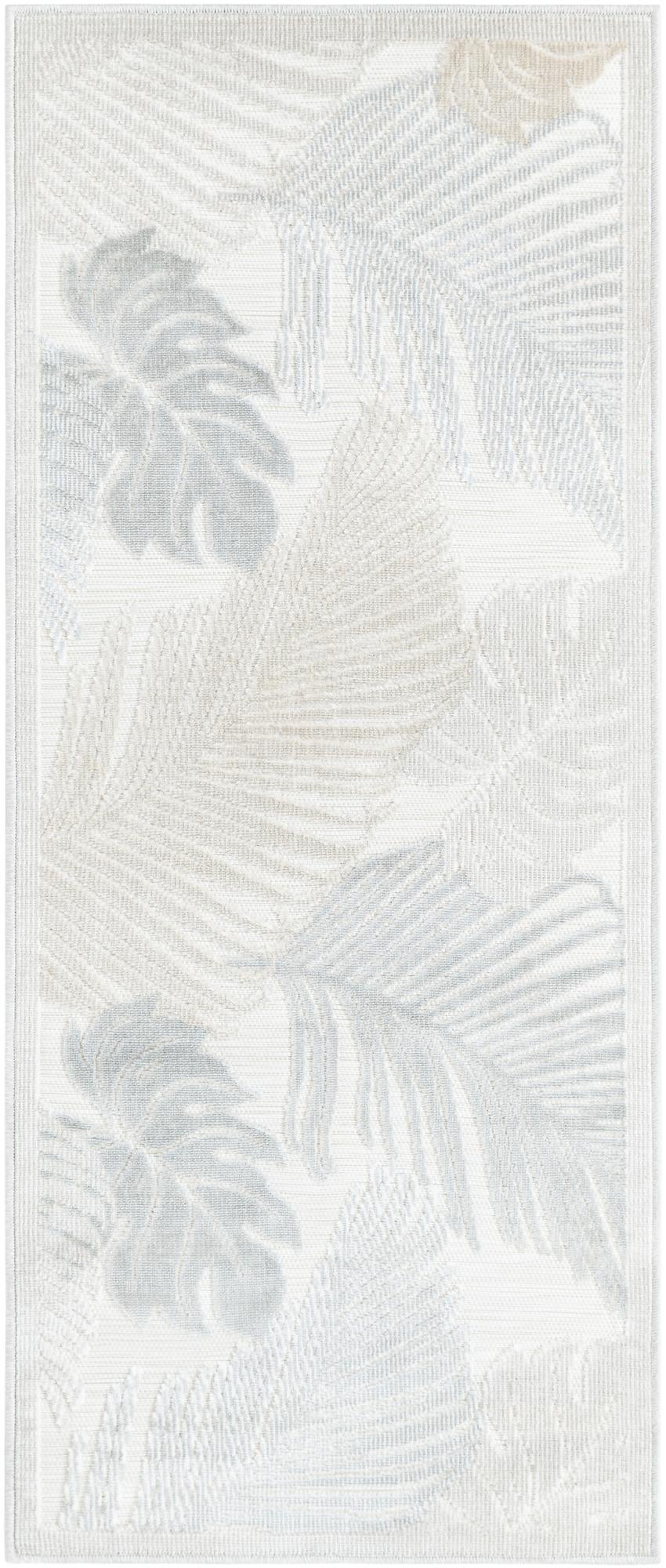 Seaside Blooms Collection Area Rug -  Tranquil Runner Gray  lifestyle 77