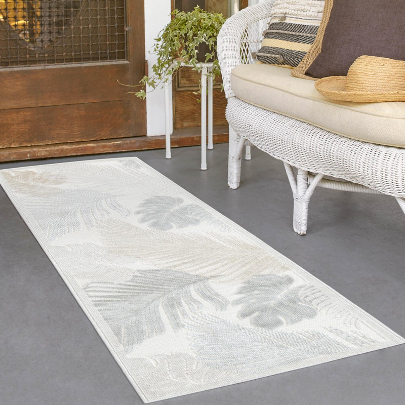 Seaside Blooms Collection Area Rug -  Tranquil Runner Gray  lifestyle 53