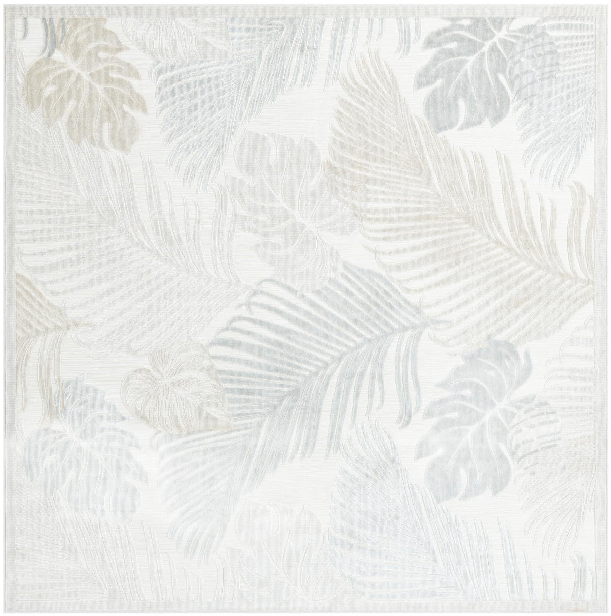Seaside Blooms Collection Area Rug -  Tranquil Square Gray  lifestyle 78