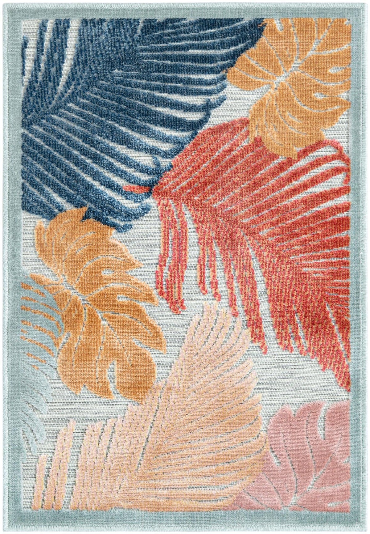 Seaside Blooms Collection Area Rug -  Tranquil Rectangle Multi  lifestyle 2