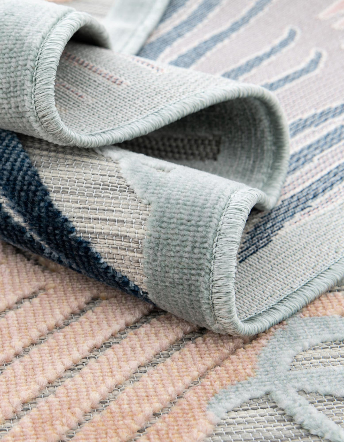 Seaside Blooms Collection Area Rug -  Tranquil Rectangle Multi  lifestyle 23