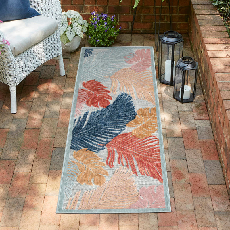 Seaside Blooms Collection Area Rug -  Tranquil Runner Multi  lifestyle 50