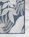 Seaside Blooms Collection Area Rug -  Serene Rectangle Navy Blue  lifestyle 12