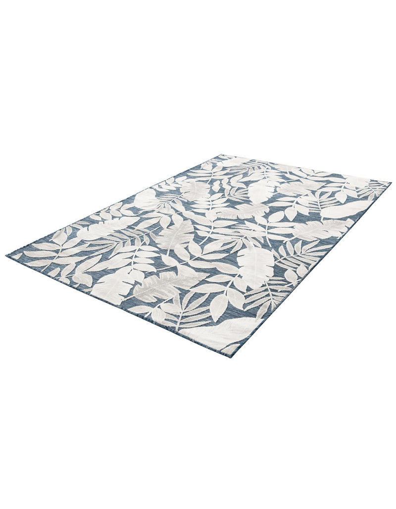 Seaside Blooms Collection Area Rug -  Serene Rectangle Navy Blue  lifestyle 8