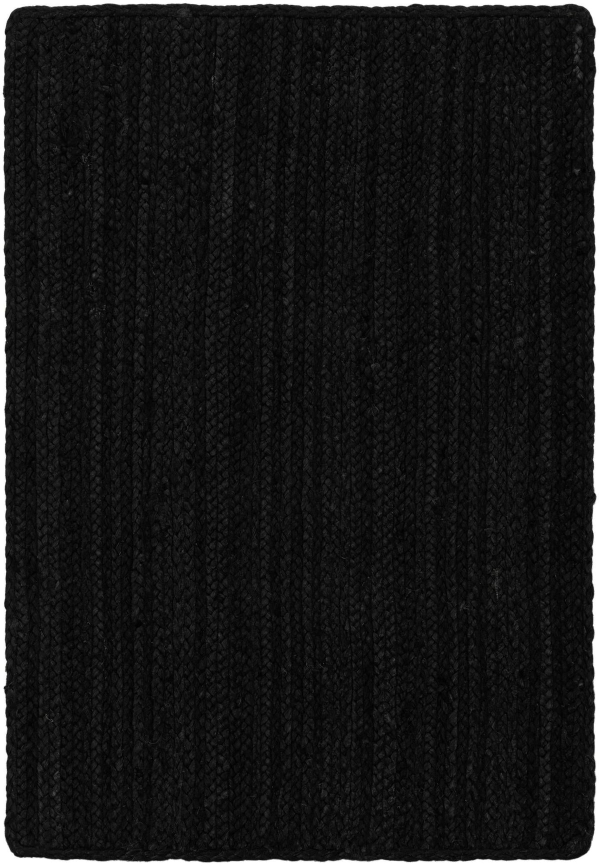 Woven Seaside Jute Collection Area Rug - Martha's Rectangle Black  lifestyle 2