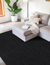 Woven Seaside Jute Collection Area Rug - Martha's Rectangle Black  lifestyle 17