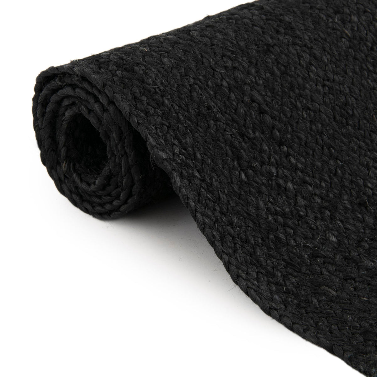 Woven Seaside Jute Collection Area Rug - Martha's Runner Black  lifestyle 77