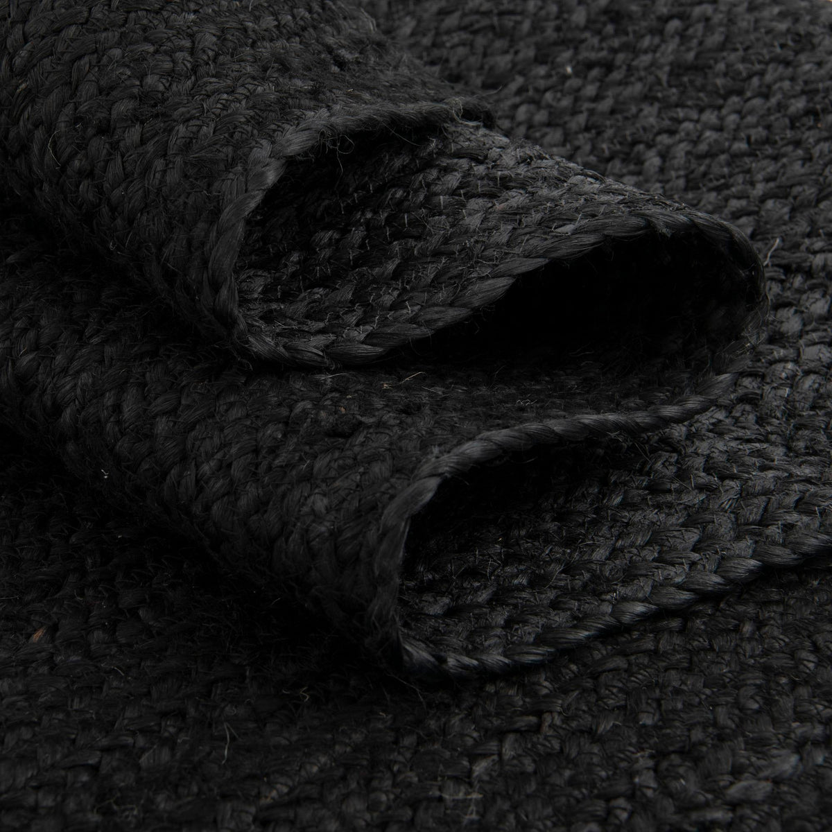 Woven Seaside Jute Collection Area Rug - Martha's Runner Black  lifestyle 79