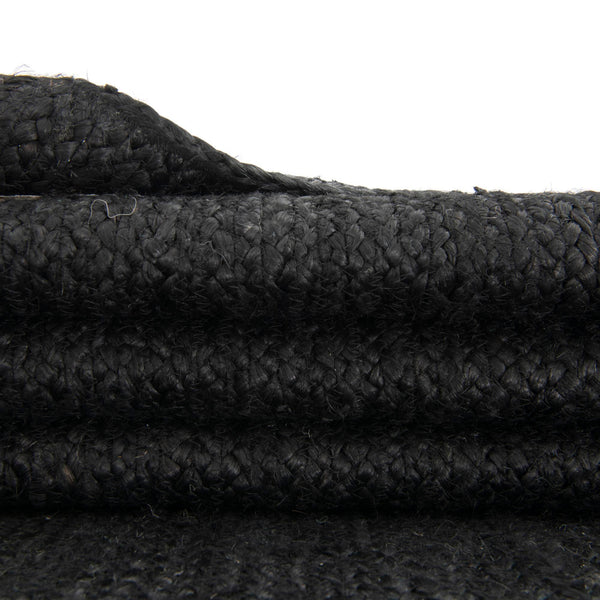 Woven Seaside Jute Collection Area Rug - Martha's Runner Black  lifestyle 81