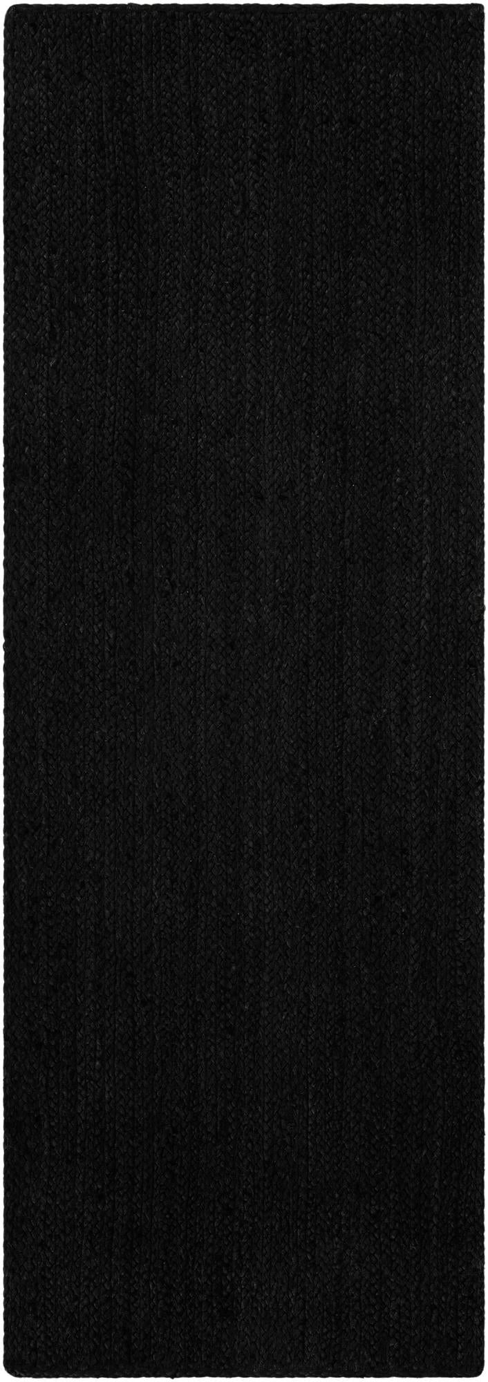 Woven Seaside Jute Collection Area Rug - Martha's Runner Black  lifestyle 52