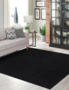 Woven Seaside Jute Collection Area Rug - Martha's Square Black  lifestyle 35