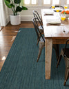 Woven Seaside Jute Collection Area Rug - Martha's Rectangle Green  lifestyle 16