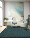 Woven Seaside Jute Collection Area Rug - Martha's Rectangle Green  lifestyle 18