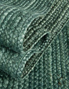 Woven Seaside Jute Collection Area Rug - Martha's Runner Green  lifestyle 80