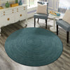 Woven Seaside Jute Collection Area Rug - Martha's Round Green  lifestyle 87