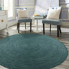 Woven Seaside Jute Collection Area Rug - Martha's Round Green  lifestyle 95