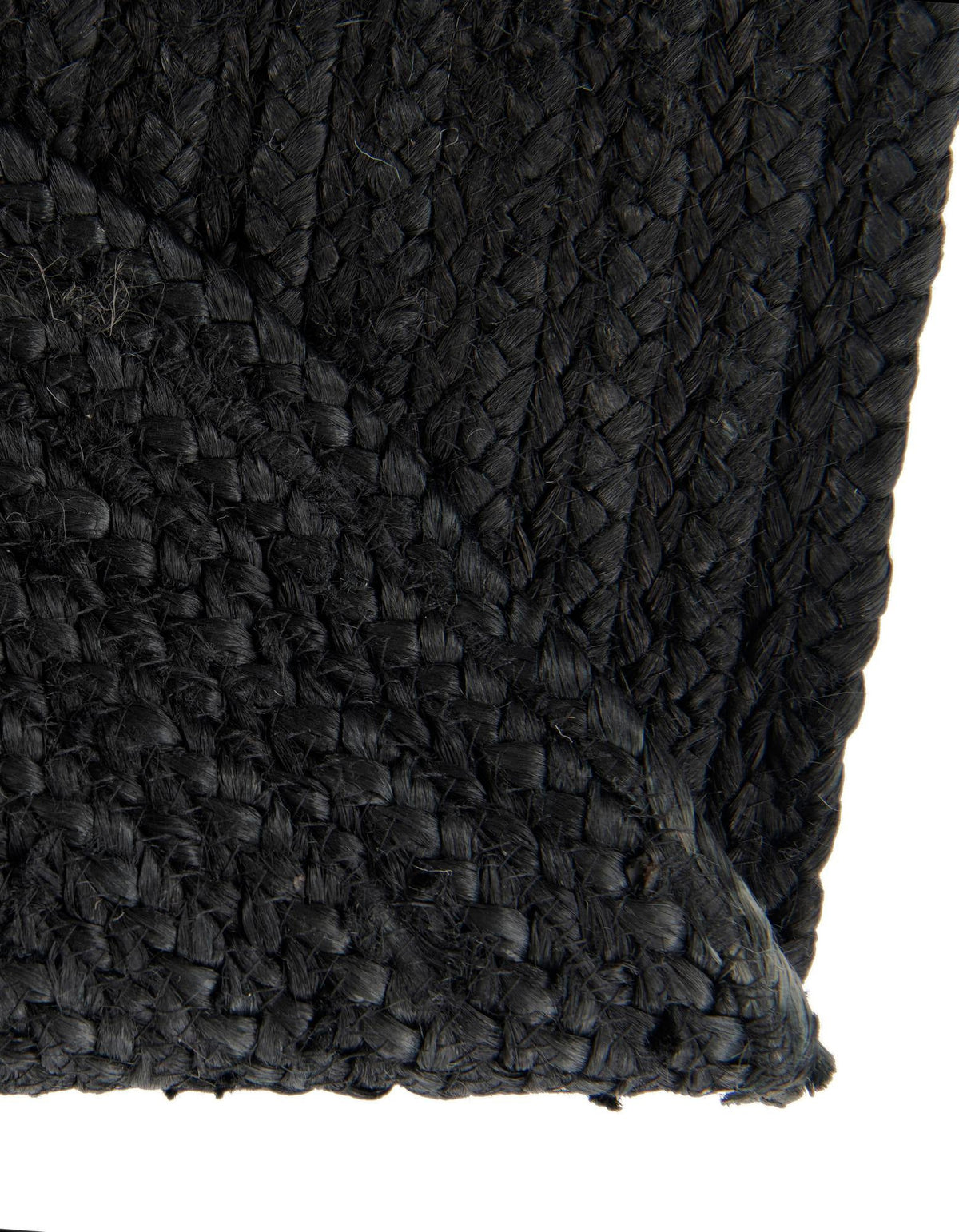 Woven Seaside Jute Collection Area Rug - Martha's Round Black  lifestyle 72