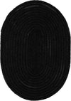 Woven Seaside Jute Collection Area Rug - Martha's Oval Black  lifestyle 26