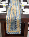 Woven Udaipur Collection Area Rug - Sahara Table Runner Blue and Natural  lifestyle 53